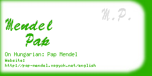 mendel pap business card